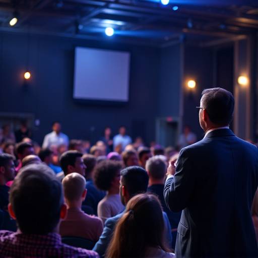 Person delivering a powerful presentation to an attentive audience.